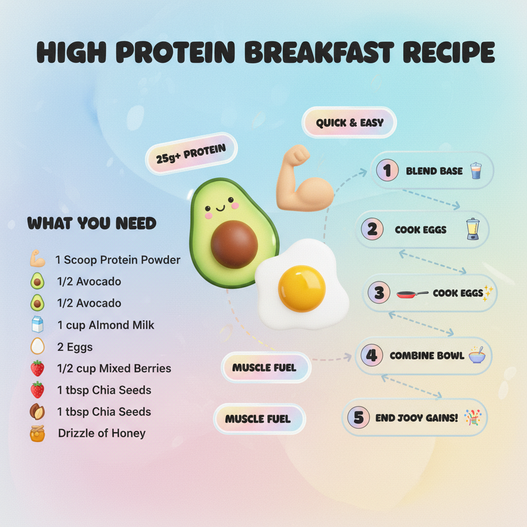 High Protein Breakfast Generator (AI Recipe Infographics)
