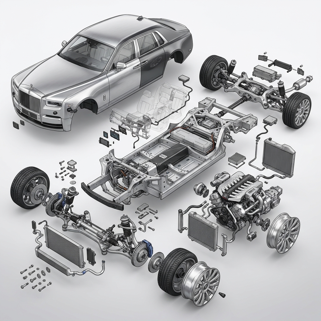 Technical diagram of cars